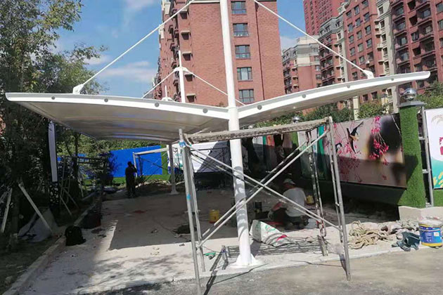 夏季如何多哈爾濱膜結(jié)構(gòu)車棚進行維護呢？